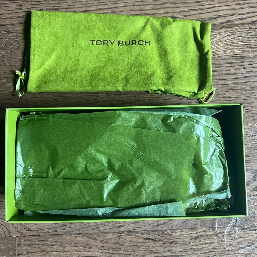 Tory Burch Suede Red Georgia Ballet Flats - Picture 11 of 11